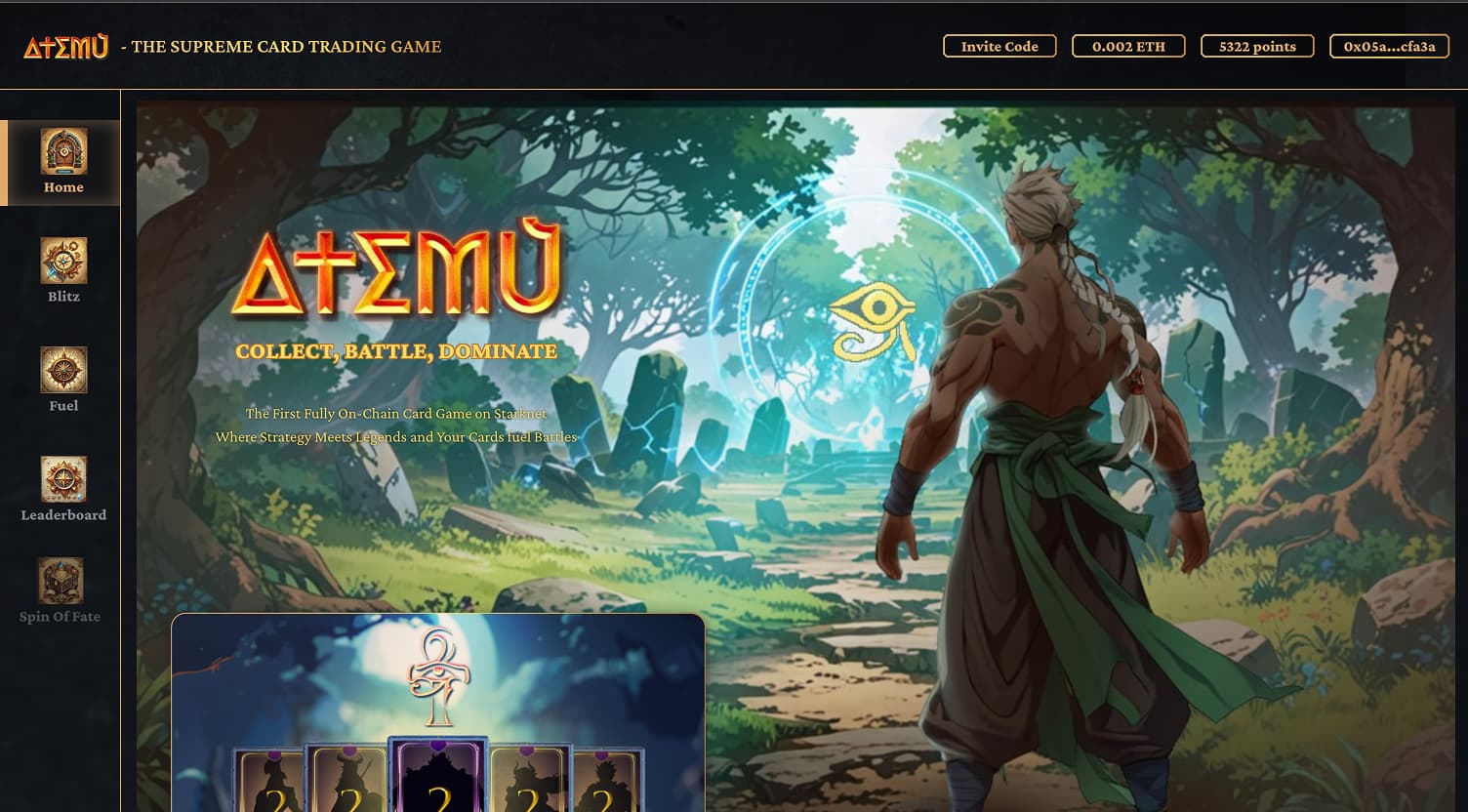 Atemu | Onchain Strategic Card Game